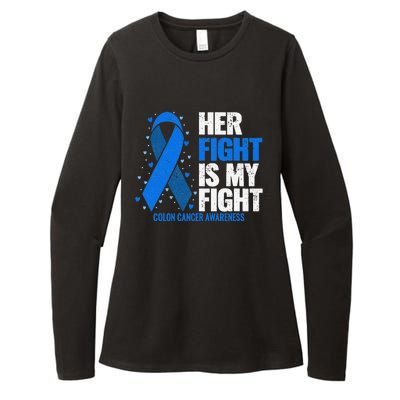 Her Fight Is My Fight Colon Cancer Awareness Womens CVC Long Sleeve Shirt