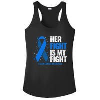 Her Fight Is My Fight Colon Cancer Awareness Ladies PosiCharge Competitor Racerback Tank