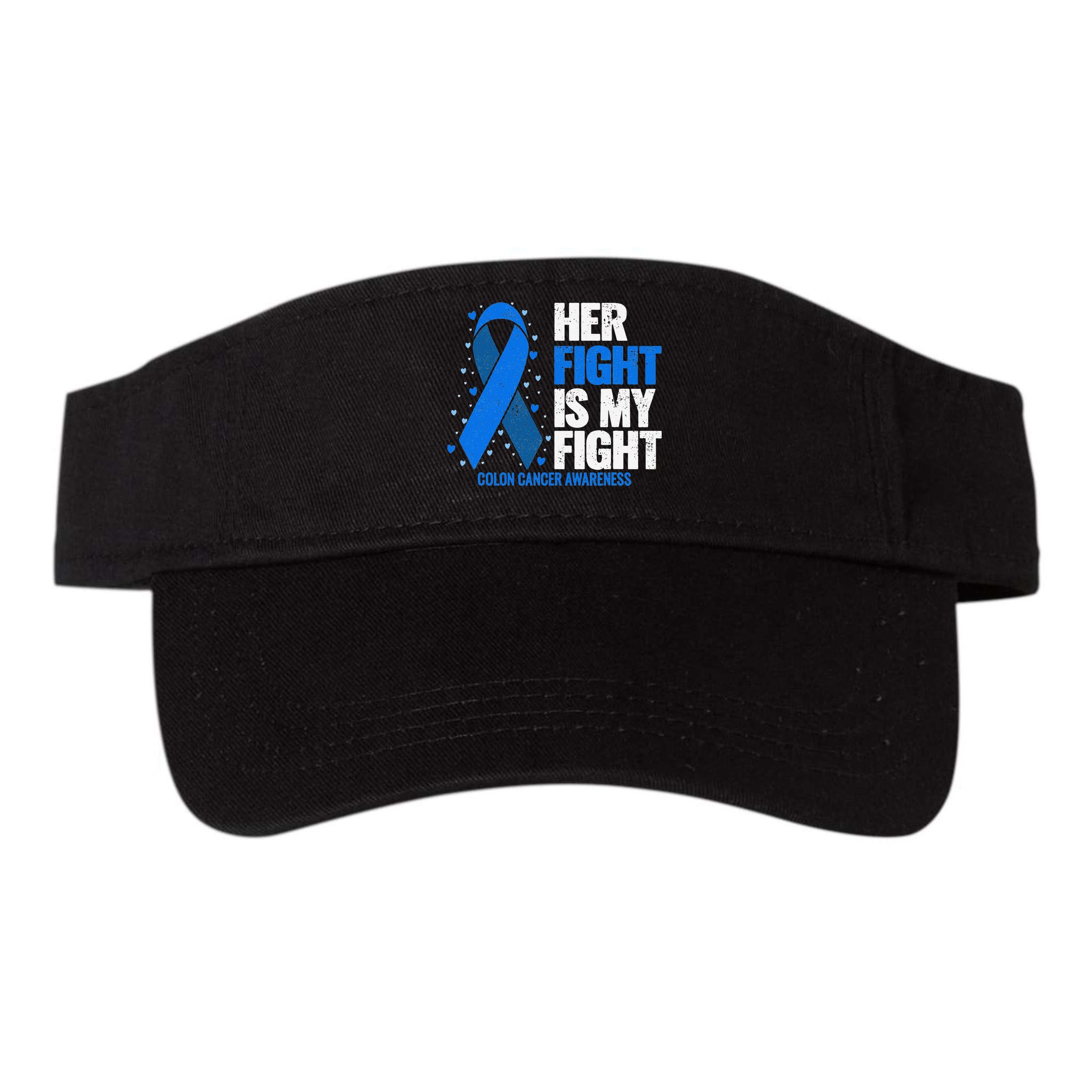 Her Fight Is My Fight Colon Cancer Awareness Visor