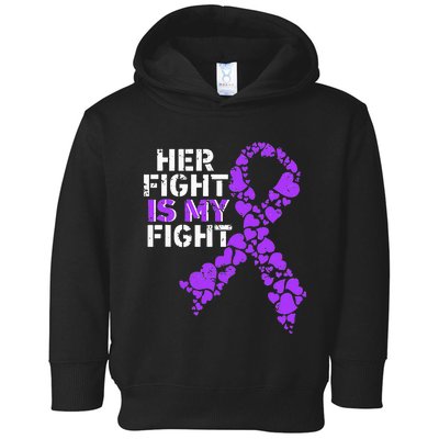 Her Fight is My Fight Pancreatic Cancer Awareness November Toddler Hoodie