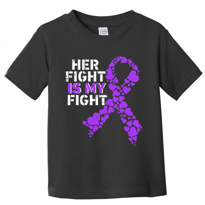 Her Fight is My Fight Pancreatic Cancer Awareness November Toddler T-Shirt