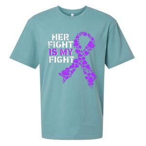 Her Fight is My Fight Pancreatic Cancer Awareness November Sueded Cloud Jersey T-Shirt