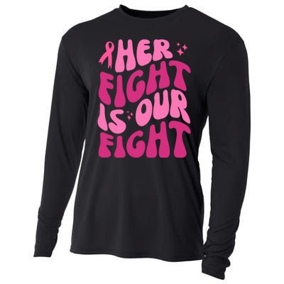 Her Fight Is Our Fight Breast Cancer Awareness Cooling Performance Long Sleeve Crew