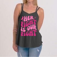 Her Fight Is Our Fight Breast Cancer Awareness Women's Strappy Tank