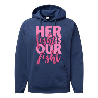 Her Fight Is Our Fight Performance Fleece Hoodie