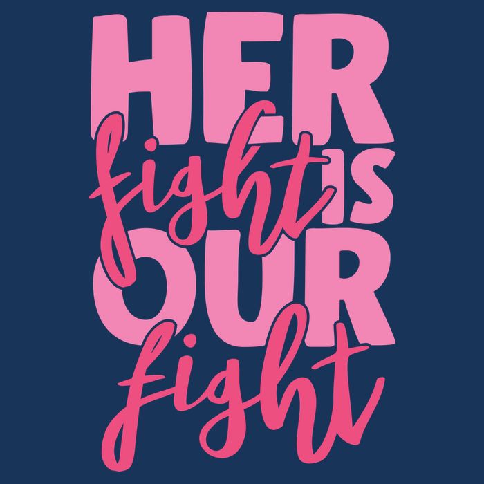 Her Fight Is Our Fight Drawstring Bag