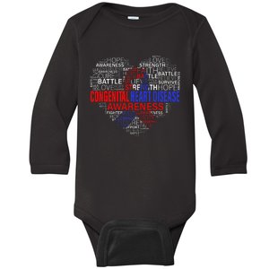 Her Fight is My Fight CHD Heart Disease Awareness Baby Long Sleeve Bodysuit