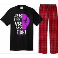 Her Fight Is My Fight SLE Lupus Awareness Purple Boxing Pajama Set