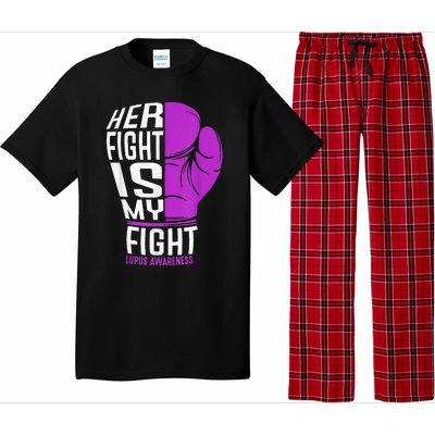 Her Fight Is My Fight SLE Lupus Awareness Purple Boxing Pajama Set