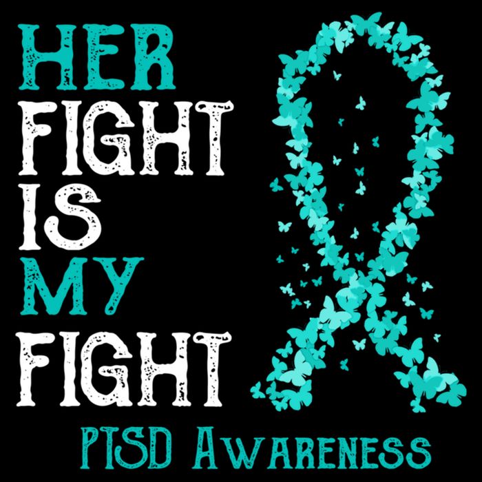 Her Fight Is My Fight Ptsd Awareness Funny Gift Backpack
