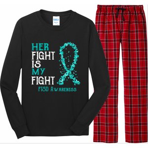 Her Fight Is My Fight Ptsd Awareness Funny Gift Long Sleeve Pajama Set