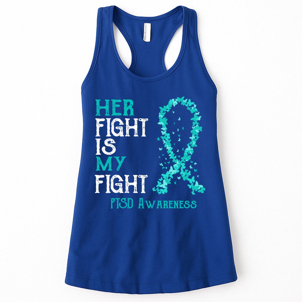 Her Fight Is My Fight Ptsd Awareness Funny Gift Womens Tank Top