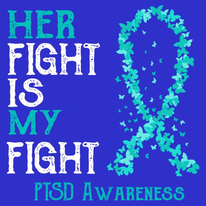 Her Fight Is My Fight Ptsd Awareness Funny Gift Baby Bodysuit