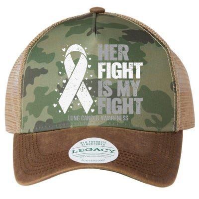 Her Fight is my Fight Lung Cancer Awareness Legacy Tie Dye Trucker Hat