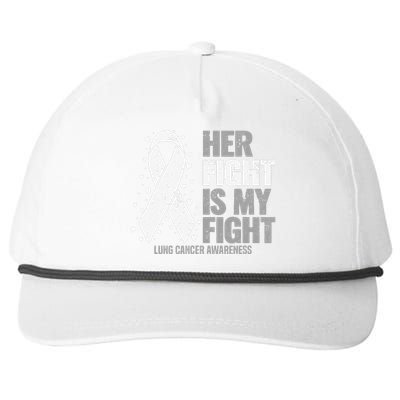 Her Fight is my Fight Lung Cancer Awareness Snapback Five-Panel Rope Hat