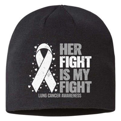 Her Fight is my Fight Lung Cancer Awareness Sustainable Beanie