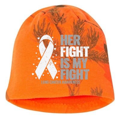 Her Fight is my Fight Lung Cancer Awareness Kati - Camo Knit Beanie