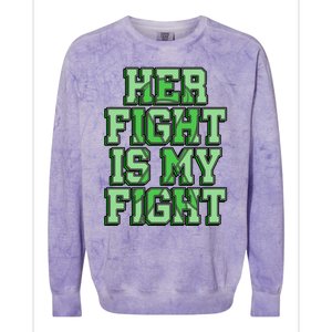 Her Fight Is My Fight Cerebral Palsy Awareness Disabled Gift Colorblast Crewneck Sweatshirt