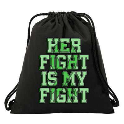 Her Fight Is My Fight Cerebral Palsy Awareness Disabled Gift Drawstring Bag