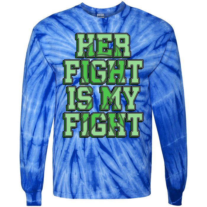 Her Fight Is My Fight Cerebral Palsy Awareness Disabled Gift Tie-Dye Long Sleeve Shirt