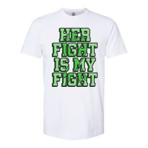 Her Fight Is My Fight Cerebral Palsy Awareness Disabled Gift Softstyle CVC T-Shirt