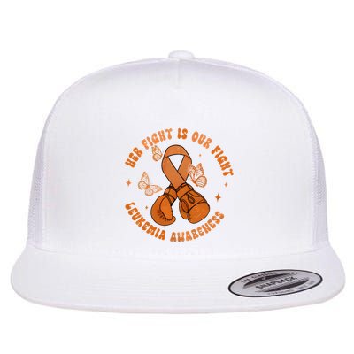 Her Fight Is Our Fight Leukemia Awareness Flat Bill Trucker Hat