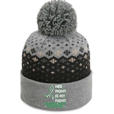 Her Fight Is My Fight Costume Cerebral Palsy Awareness Great Gift The Baniff Cuffed Pom Beanie