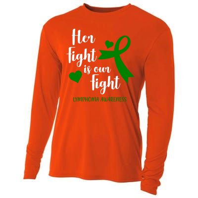 Her Fight Is Our Fight Lymphoma Awareness Cooling Performance Long Sleeve Crew