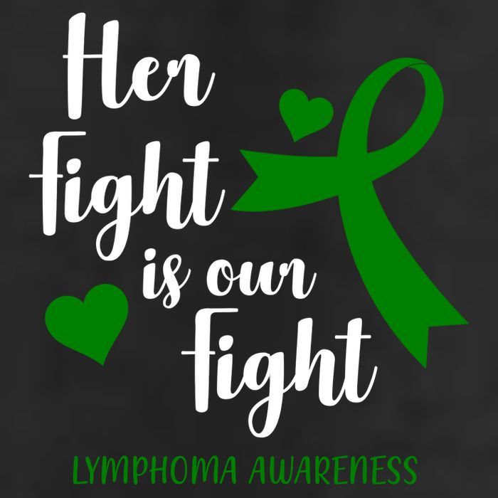 Her Fight Is Our Fight Lymphoma Awareness 7 Panel Mesh Trucker Snapback Hat