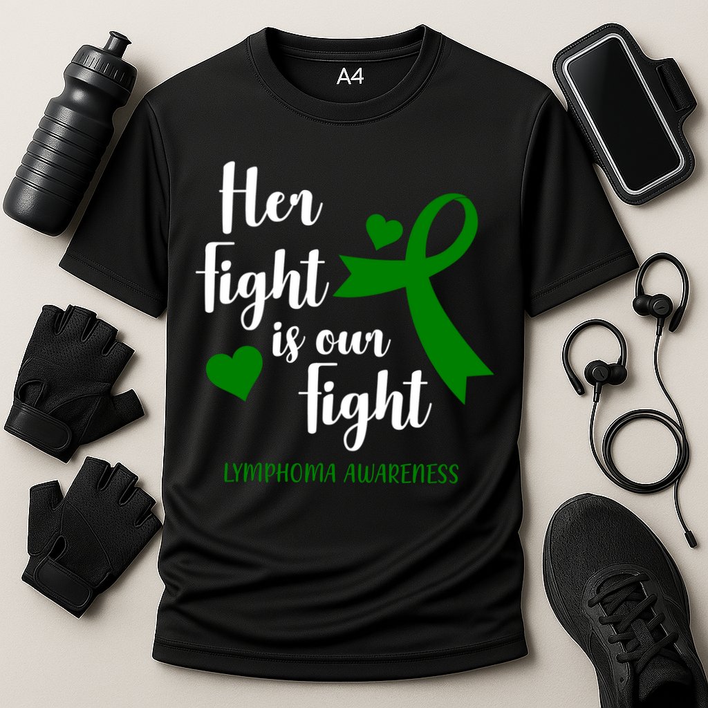 Her Fight Is Our Fight Lymphoma Awareness Cooling Performance Crew T-Shirt