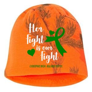 Her Fight Is Our Fight Lymphoma Awareness Kati - Camo Knit Beanie