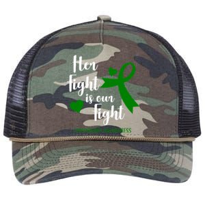 Her Fight Is Our Fight Lymphoma Awareness Retro Rope Trucker Hat Cap