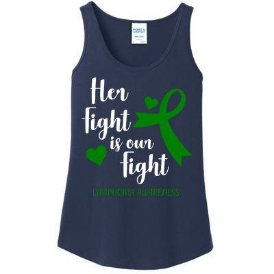 Her Fight Is Our Fight Lymphoma Awareness Ladies Essential Tank