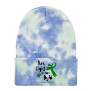 Her Fight Is Our Fight Lymphoma Awareness Tie Dye 12in Knit Beanie