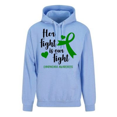 Her Fight Is Our Fight Lymphoma Awareness Unisex Surf Hoodie