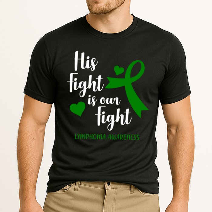 His Fight Is Our Fight Lymphoma Awareness Cooling Performance Crew T-Shirt