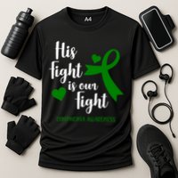 His Fight Is Our Fight Lymphoma Awareness Cooling Performance Crew T-Shirt