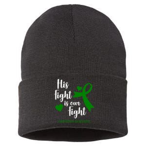 His Fight Is Our Fight Lymphoma Awareness Sustainable Knit Beanie