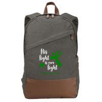 His Fight Is Our Fight Lymphoma Awareness Cotton Canvas Backpack