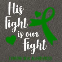 His Fight Is Our Fight Lymphoma Awareness Cotton Canvas Backpack