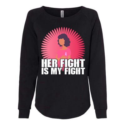 Her Fight Is My Fight Breast Cancer Awareness Womens California Wash Sweatshirt