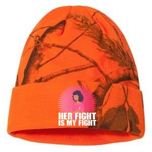 Her Fight Is My Fight Breast Cancer Awareness Kati Licensed 12" Camo Beanie