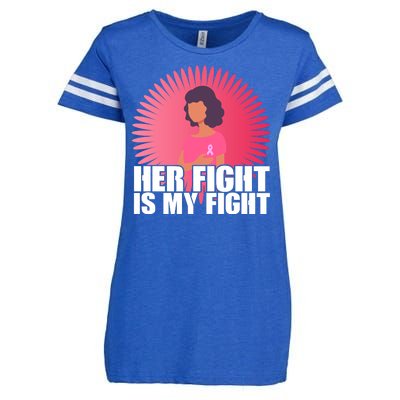 Her Fight Is My Fight Breast Cancer Awareness Enza Ladies Jersey Football T-Shirt