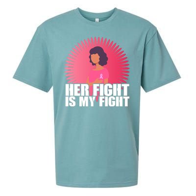 Her Fight Is My Fight Breast Cancer Awareness Sueded Cloud Jersey T-Shirt