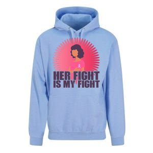 Her Fight Is My Fight Breast Cancer Awareness Unisex Surf Hoodie