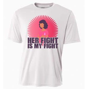 Her Fight Is My Fight Breast Cancer Awareness Cooling Performance Crew T-Shirt