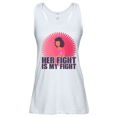 Her Fight Is My Fight Breast Cancer Awareness Ladies Essential Flowy Tank