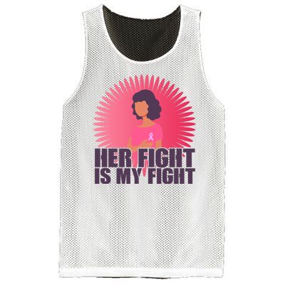 Her Fight Is My Fight Breast Cancer Awareness Mesh Reversible Basketball Jersey Tank