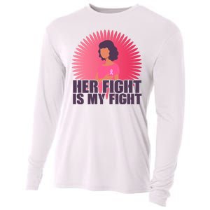 Her Fight Is My Fight Breast Cancer Awareness Cooling Performance Long Sleeve Crew