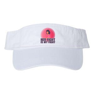 Her Fight Is My Fight Breast Cancer Awareness Valucap Bio-Washed Visor